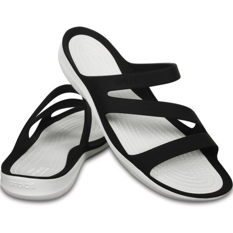 Klapki damskie Crocs Swiftwater Sandal W czarno-białe 203998 066 42-43 Crocs