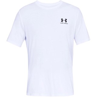 Koszulka męska Under Armour Sportstyle Left Chest SS biała 1326799 100 L Under Armour