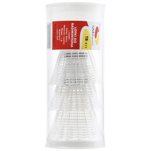 Lotki do badmintona nylon TB011 Teloon SMJ 3 szt. białe Smj