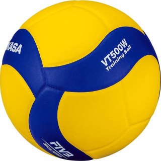 Piłka siatkowa Mikasa VT500W żółto-niebieska 5 Mikasa