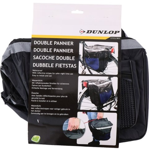 Torba rowerowa na bagażnik Dunlop 2ass PES 30x26x10cm 600D SL 27890 Dunlop