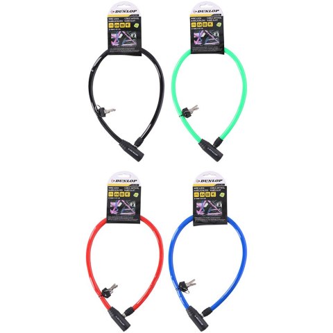 Zapięcie rowerowe Dunlop cable lock 4mm 65 cm 4ass 29252 Dunlop