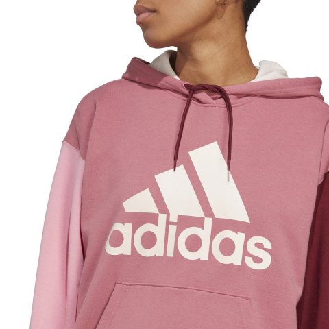 Bluza damska adidas Essentials Big Logo Oversized French Terry Hoodie różowa IC9869 Adidas Bluza damska adidas Essentials Big Logo Oversized French Terry Hoodie różowa IC9869 Adidas