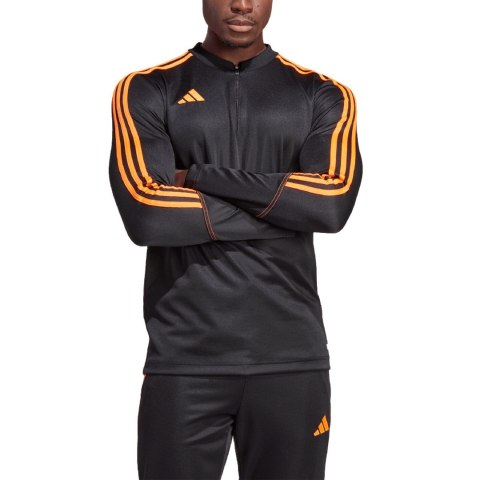 Bluza męska adidas Tiro 23 Club Training Top czarno-pomarańczowa HZ0182 Adidas Bluza męska adidas Tiro 23 Club Training Top czarno-pomarańczowa HZ0182 Adidas