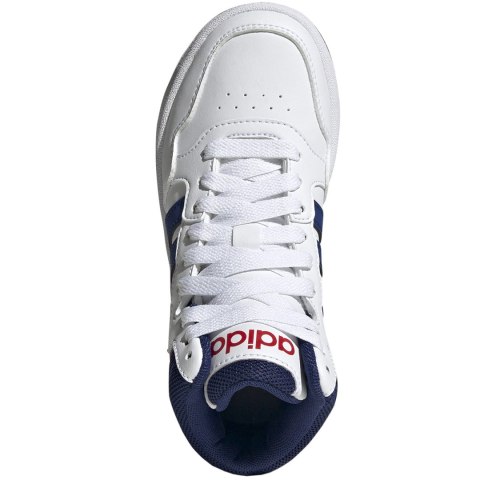 Buty dla dzieci adidas Hoops Mid biało-niebieskie GZ9647 Adidas