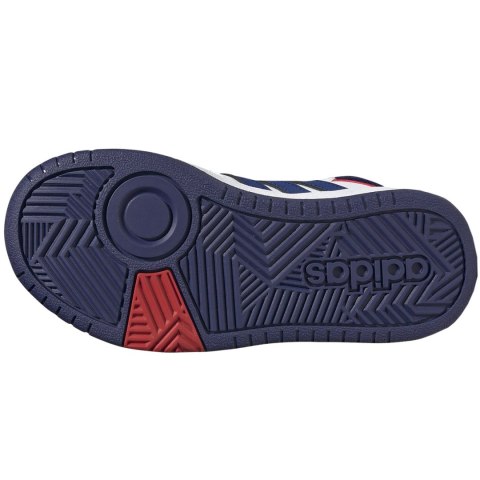 Buty dla dzieci adidas Hoops Mid biało-niebieskie GZ9647 Adidas