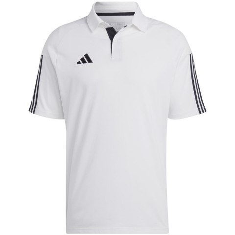 Koszulka męska adidas Tiro 23 Competition Polo biała IC4575 Adidas teamwear Koszulka męska adidas Tiro 23 Competition Polo biała IC4575 Adidas teamwear