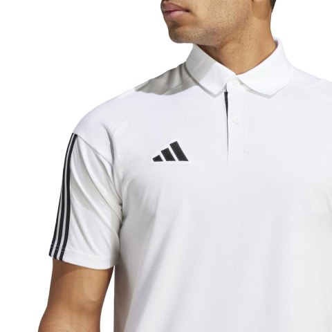 Koszulka męska adidas Tiro 23 Competition Polo biała IC4575 Adidas teamwear Koszulka męska adidas Tiro 23 Competition Polo biała IC4575 Adidas teamwear