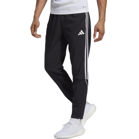 Spodnie męskie adidas Tiro 23 League Woven czarne IB5012 Adidas teamwear Spodnie męskie adidas Tiro 23 League Woven czarne IB5012 Adidas teamwear