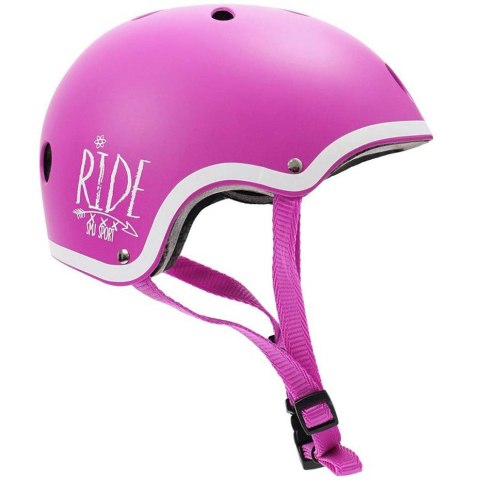 Kask SMJ różowy dla dziewczynki regulowany F501 M Smj