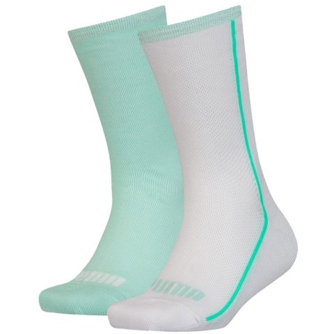 Skarpety dla dzieci Puma Mesh Sock 2 pary białe, miętowe 907628 01 27-30 Puma