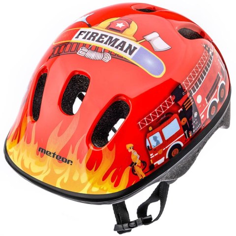 Kask rowerowy Meteor KS06 Firetracker rozm. S 48-52 cm czerwony 24837 Meteor