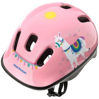 Kask rowerowy Meteor KS06 Lama rozm. S 48-52 cm różowy 24813 Meteor