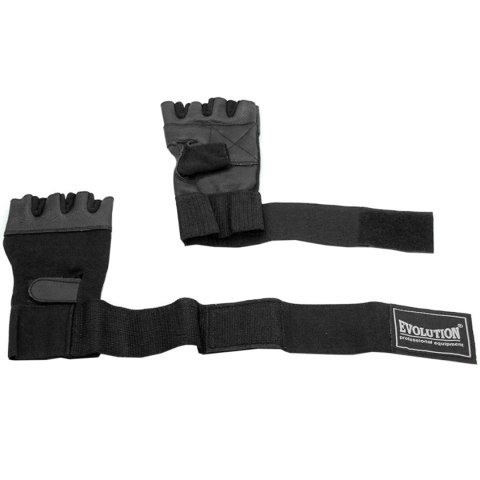 Rękawice fitness Evolution Standard czarne FR-11 S Evolution