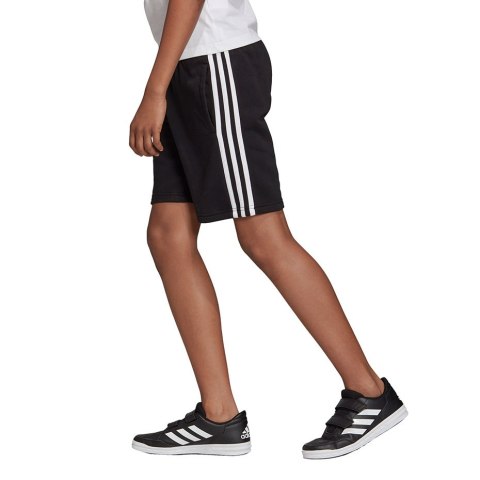 Spodenki dla dzieci adidas Essentials 3 Stripes Knit Short czarne DV1796 128cm Adidas