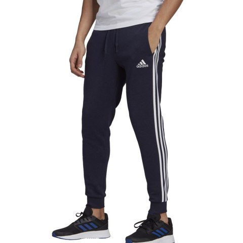 Spodnie męskie adidas Essentials Slim 3 Stripes Pants granatowe GM1090 S Adidas