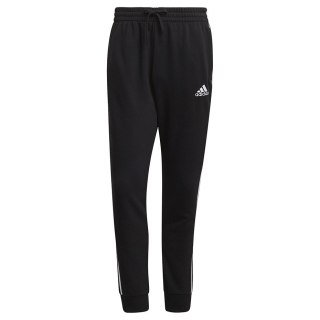 Spodnie męskie adidas Essentials Tapered Cuff 3 Stripes czarne GK8831 S Adidas