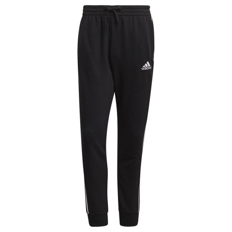 Spodnie męskie adidas Essentials Tapered Cuff 3 Stripes czarne GK8831 S Adidas