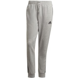 Spodnie męskie adidas Essentials Tapered Cuff 3 Stripes szare GK8889 S Adidas