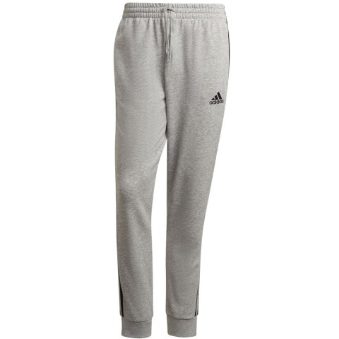 Spodnie męskie adidas Essentials Tapered Cuff 3 Stripes szare GK8889 S Adidas