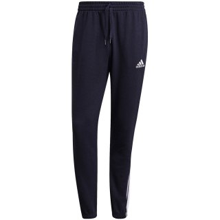 Spodnie męskie adidas Essentials Tapered Elastic Cuff 3 Stripes Pant granatowe GK8830 S Adidas