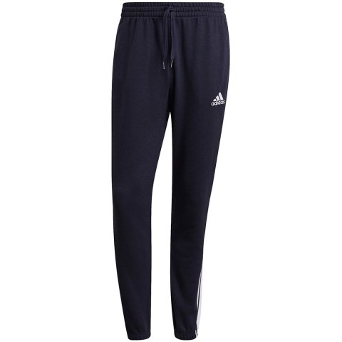 Spodnie męskie adidas Essentials Tapered Elastic Cuff 3 Stripes Pant granatowe GK8830 S Adidas