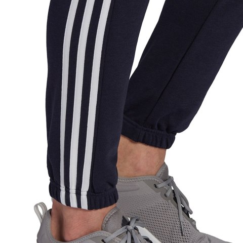 Spodnie męskie adidas Essentials Tapered Elastic Cuff 3 Stripes Pant granatowe GK8830 S Adidas