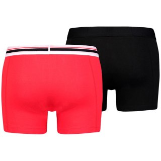 Bokserki męskie Puma Placed Logo Boxer 2P czerwone, czarne 906519 07 S Puma