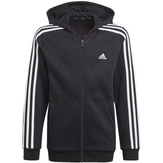 Bluza dla dzieci adidas Essentials 3-Stripes Hoodie czarna GQ8900 128cm Adidas
