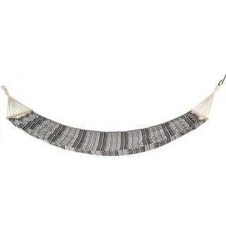 Hamak ogrodowy 2 osobowy Etno 200x150cm czarno-biały 1031262 Royokamp