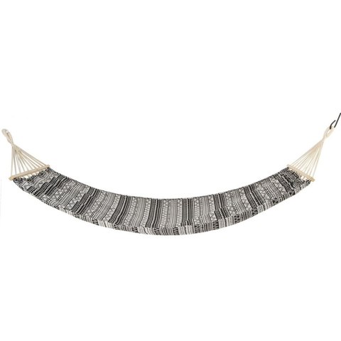 Hamak ogrodowy 2 osobowy Etno 200x150cm czarno-biały 1031262 Royokamp