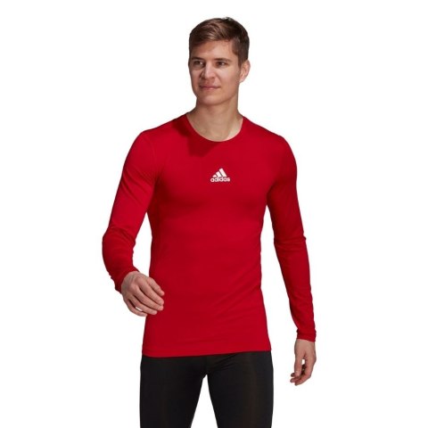 Koszulka męska adidas Compression Long Sleeve Tee czerwona GU7336 2XL Adidas teamwear