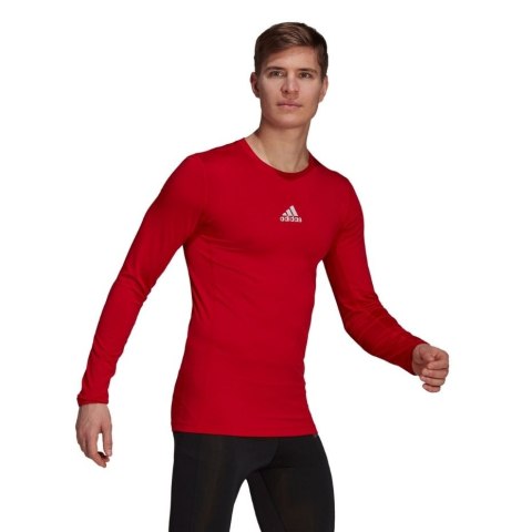 Koszulka męska adidas Compression Long Sleeve Tee czerwona GU7336 2XL Adidas teamwear