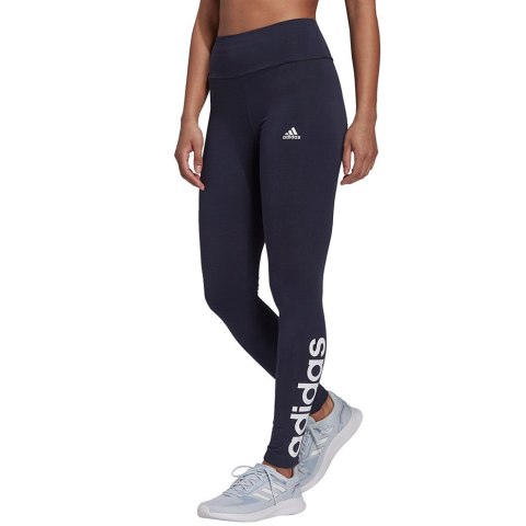 Legginsy damskie adidas Essentials High-Waisted Logo Leggings granatowe H07781 XS Adidas