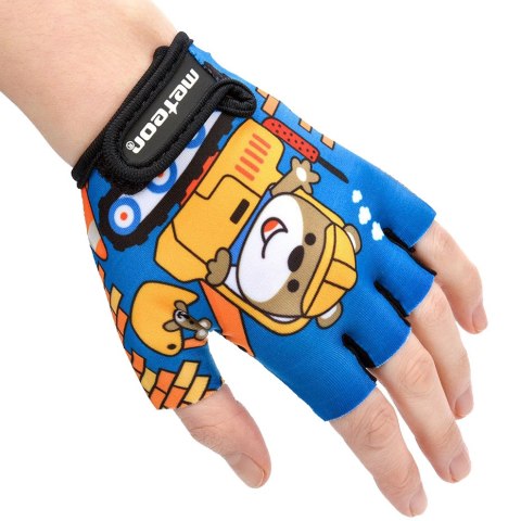 Rękawiczki rowerowe dla dzieci Meteor Teddy Builder Jr 26184-26185-26186 M Meteor