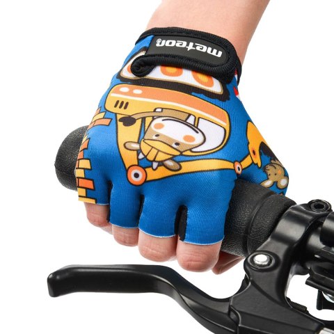 Rękawiczki rowerowe dla dzieci Meteor Teddy Builder Jr 26184-26185-26186 M Meteor