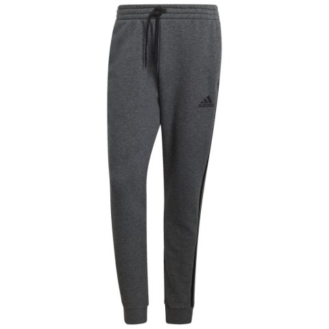 Spodnie męskie adidas Essentials Tapered Cuff 3 Stripes ciemnoszare GK8826 S Adidas