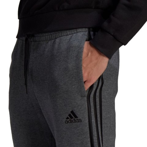 Spodnie męskie adidas Essentials Tapered Cuff 3 Stripes ciemnoszare GK8826 S Adidas