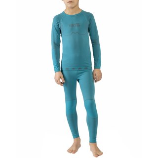 Bielizna termoaktywna dla dzieci Viking Riko Kids set turkusowa 500-14-3030-70 140cm Viking