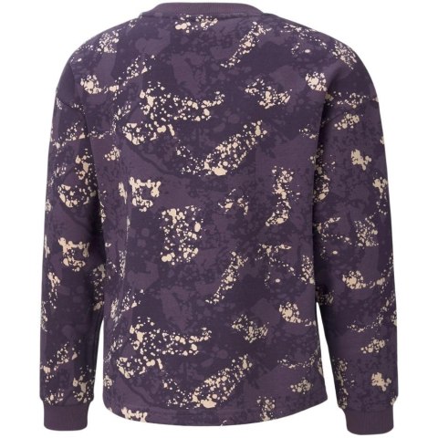 Bluza dla dzieci Puma Alpha AOP Crew FL fioletowa 589241 16 116cm Puma
