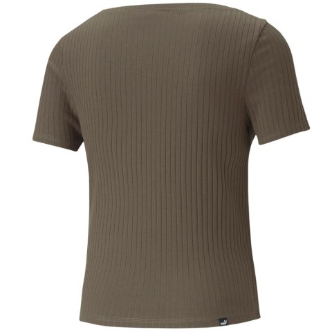 Koszulka damska Puma HER Ribbed Slim Tee Grape Leaf khaki 531917 44 XL Puma