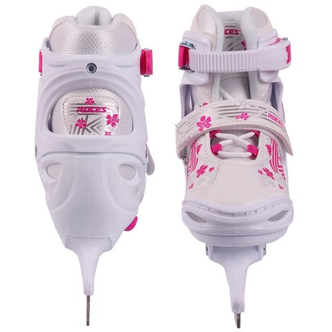 Łyżwy Roces Jokey Ice 3.0 Girl biało-różowe 450708 01 26-29 Roces