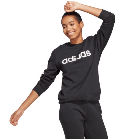Bluza damska adidas Essentials Linear French Terry czarna IC6878 Adidas Bluza damska adidas Essentials Linear French Terry czarna IC6878 Adidas