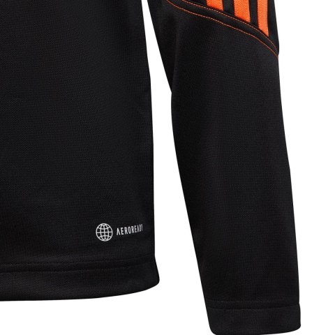 Bluza dla dzieci adidas Tiro 23 Club Training Top czarno-pomarańczowa HZ0186 Adidas Bluza dla dzieci adidas Tiro 23 Club Training Top czarno-pomarańczowa HZ0186 Adidas