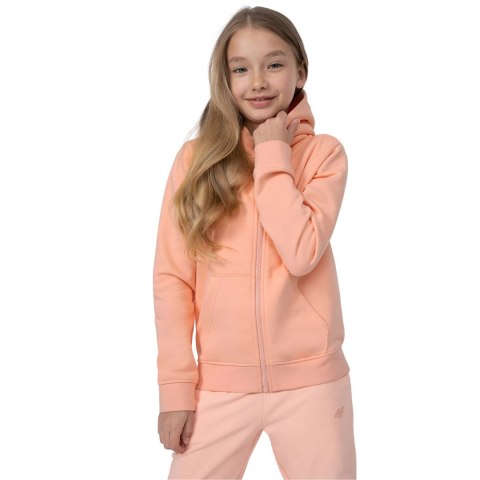 Bluza dla dziewczynki 4F pudrowy koral 4FJSS23TSWSF216 65S 4F