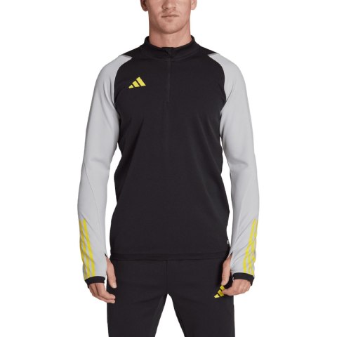 Bluza męska adidas Tiro 23 Competition Training Top czarno-szara HU1307 Adidas teamwear Bluza męska adidas Tiro 23 Competition Training Top czarno-szara HU1307 Adidas teamwear