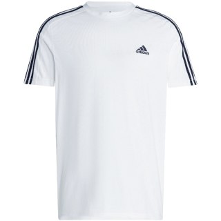 Koszulka męska adidas Essentials Single Jersey 3-Stripes Tee biała IC9336 Adidas