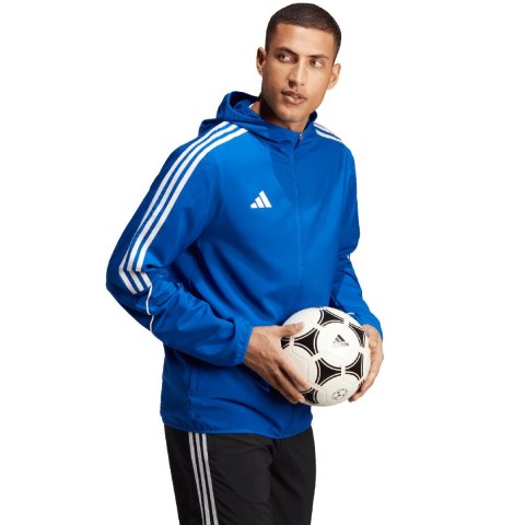 Kurtka męska adidas Tiro 23 League Windbreaker niebieska IA1619 Adidas teamwear Kurtka męska adidas Tiro 23 League Windbreaker niebieska IA1619 Adidas teamwear