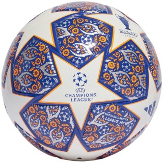 Piłka nożna adidas Junior UCL 350 League Istanbul biało-niebiesko-pomarańczowa HT9008 Adidas teamwear