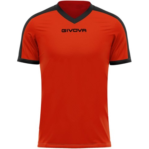 Koszulka Givova Revolution Interlock pomarańczowo-czarna MAC04 0110 2XS Givova